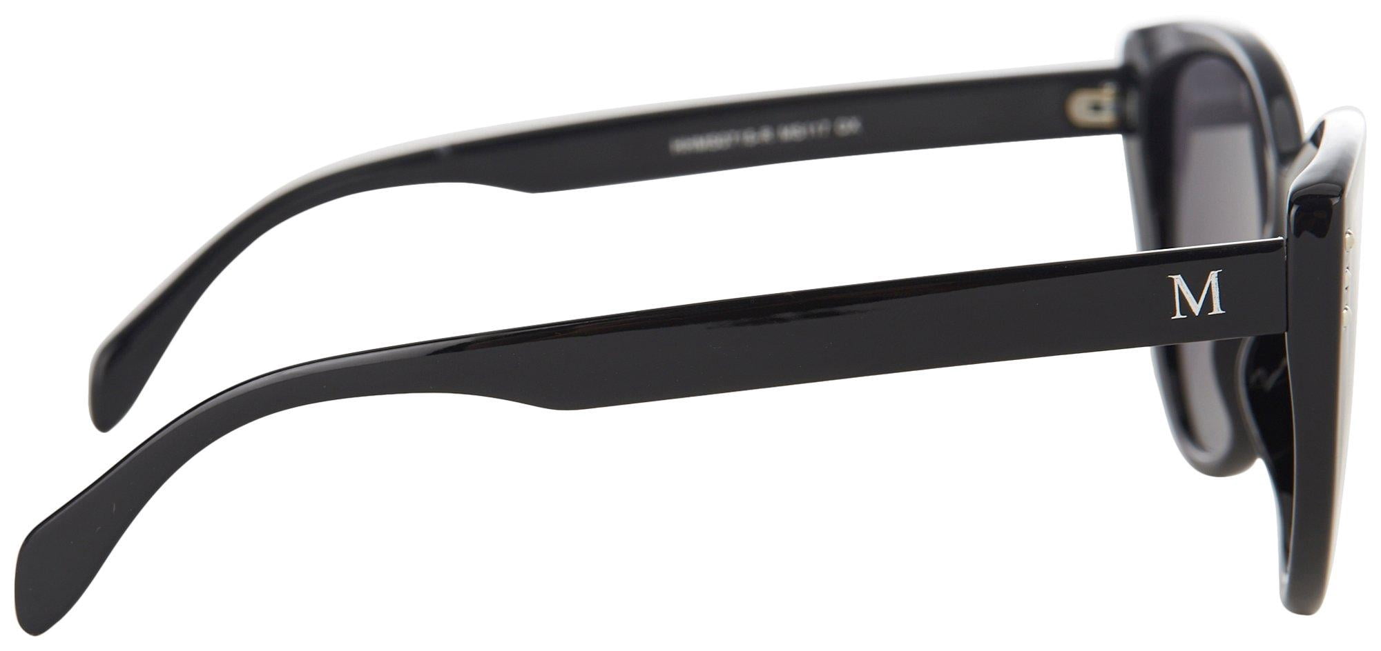 Martha Stewart Women's MS117 Glamorous UVA and UVB Protective Cat Eye Fashion Sunglasses, 55mm