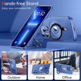 thumbnail image 4 of for iPhone 13 Pro Max Phone Case with Magnetic Stand, [Mil-Grade Shockproof Protection] [Compatible with MagSafe] [Elf-Eye Design] Shockproof Phone Case for iPhone 13 Pro Max, Blue, 4 of 9