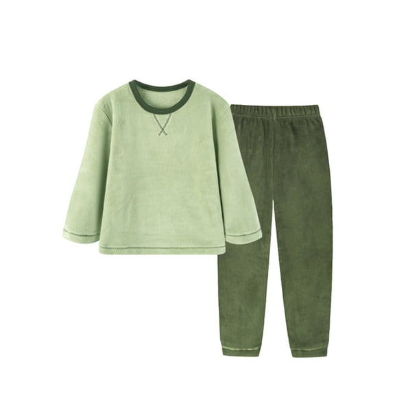 Coerni Boys Girls' Sweatsuit Set 2 Piece Fleece Sweatshirts and Joggers Pant Long Flannel Oversized Pullover Warm Winter Tracksui𝐭