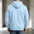 thumbnail image 5 of Trgacdwlo Mens Fleece Hoodies Pullover Fall Winter Fuzzy Mens Sweatshirt Hoodie Solid Color Long Sleeve Flannel Men's Pullover Shirts with Pocket Light Blue L, 5 of 5