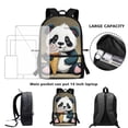 thumbnail image 6 of KUIFORTI Cute Panda Backpack For Girls Water-proof 17 Inch Kids Bookbag for High School Boys Comfortable Shoulder Bag with Adjustable Straps Big Capacity Schoolbag, 6 of 6