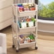 thumbnail image 1 of Xihbxyly Carrito de Almacenamiento, Organizador Versátil de Cuatro Niveles, Carrito de Cocina Fácil de Mover, Elegante Estante para Refrigerios, Multiusos, Solución de Almacenamiento para El Hogar, D, 1 of 7