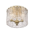 thumbnail image 6 of Z-Lite 1943F12-MGLD Glacier 3 Light 13" Wide Flush Mount Drum Ceiling Fixture - Gold, 6 of 7