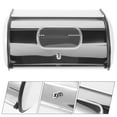 thumbnail image 6 of Howish bread boxes Stainless Steel Bread Box Roll Up Lid Kitchen Storage Organizer(13.58"X9.06"X5.71"), 6 of 8