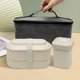 thumbnail image 1 of (Disfraces rosas) Fiambrera impermeable Fiambrera aislada de 2 capas Caja Bento de 900 ml Fiambrera aislada Boite a Tartine Enfant Caja Bento para niños y adultos, 1 of 5