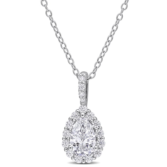 Everly Women's 1.3CT TGW Created Moissanite Sterling Silver Pendant