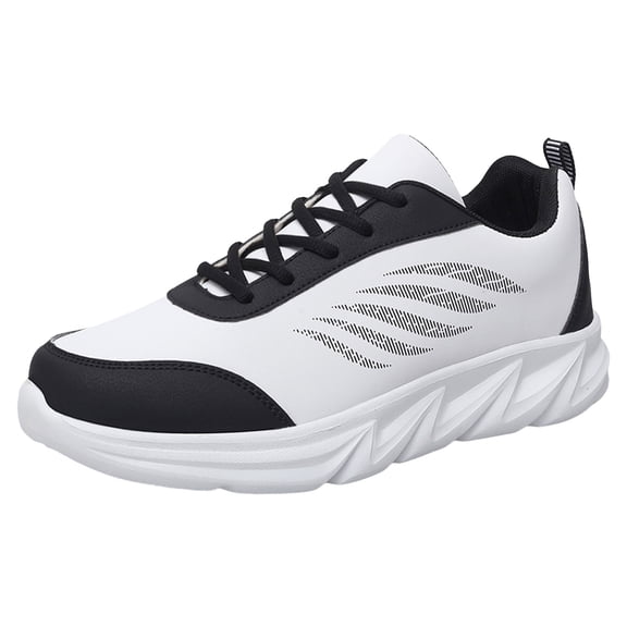 kamemir Men's Fashion Sneakers Men's walk Athletic Slip Casual Walking Shoe (White,10)