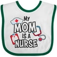 thumbnail image 3 of Inktastic My Mom is a Nurse Boys or Girls Baby Bib, 3 of 4
