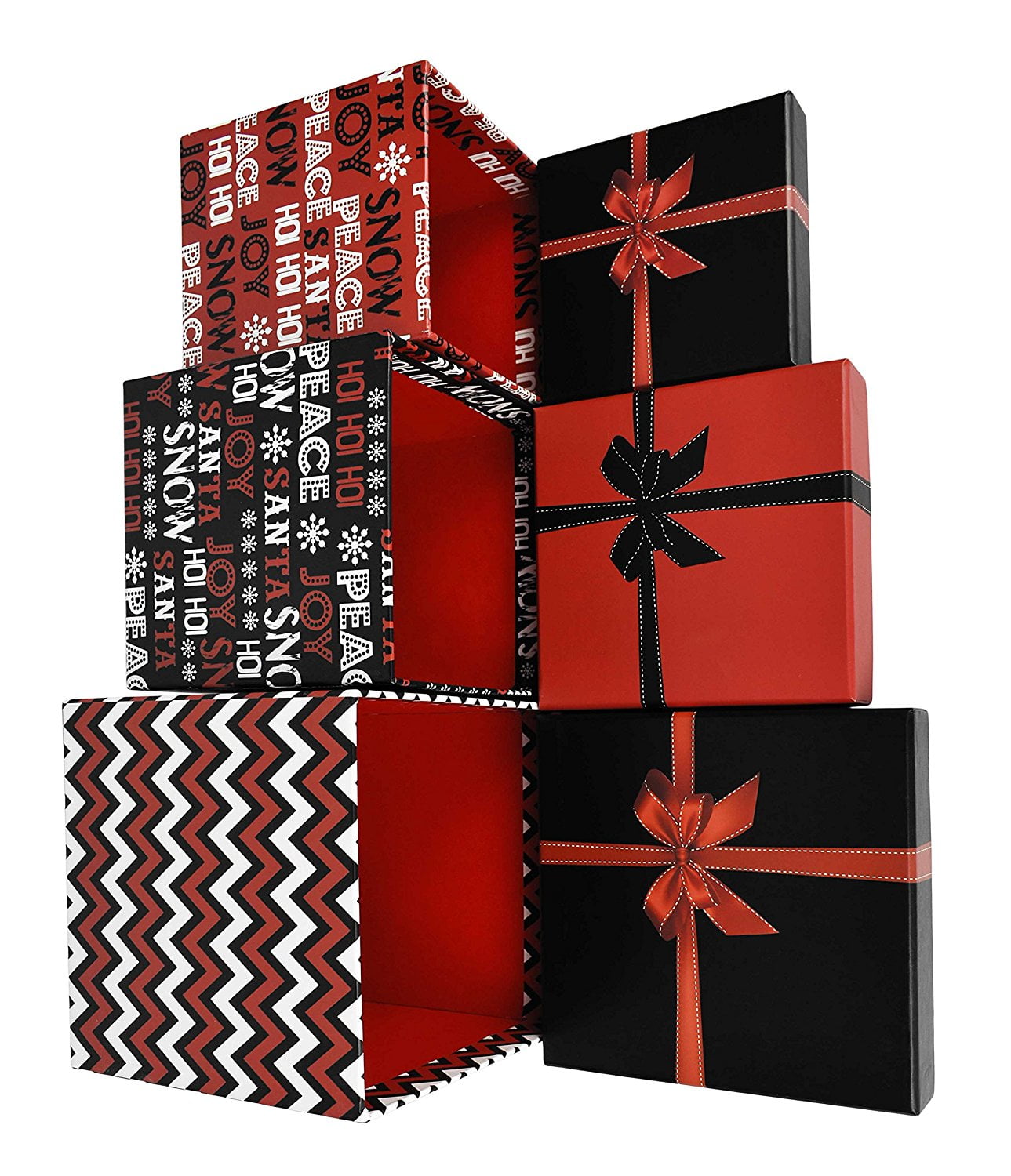 Alef Elegant Decorative Holiday Themed Nesting Gift Boxes 3 Boxes