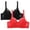 Black, variant on Wireless Bra for Women, Leopard Print Front Closure Bralette, 2-Pack with Side Support for Full Coverage and Comfort