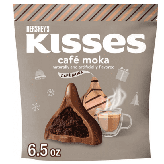 HERSHEY'S KISSES Espresso Stand Up Pouch Christmas Chocolate - 6.5oz
