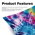 thumbnail image 2 of Tie Dye Decorative Pillows Covers with Unique Patterns for Bed, Home Decor - Set of 2 Pillow Inserts - Available in 16x16, 18x18, 20x20 Inches for Various Occasions, 2 of 6