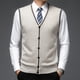 thumbnail image 5 of Nuevo cárdigan de punto con botones para hombre, suéter de lana sin mangas con cuello en V para primavera y otoño, chaleco informal para hombre, cárdigan de punto, 5 of 5