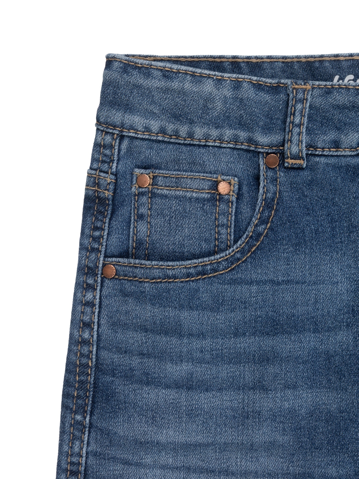 Wonder Nation Girls Denim Midi Skirt, Sizes 4-18