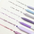 thumbnail image 4 of WRITECH Gel Pens Journaling Highlighters: Journal Set Aesthetic Assorted Pastel Color Ink 0.5mm Fine Point Retractable 0.7mm Black Pen Smooth Writing Drawing No Bleed 7ct (Purple), 4 of 8