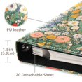 thumbnail image 3 of FORMRS 3 Ring Photo Album 4"x6" Self Adhesive Large Capacity PU Leather Cover, Beige Floral Garden, 3 of 8