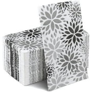 100 Pcs Black & Gray Dahlia Pattern Disposable Napkins Spring Summer Dinner Guest Towels 3 Ply Bathroom Hotel Hand Tissue Paper for Picnic Holiday Birthday Anniversary Party Table Supplies