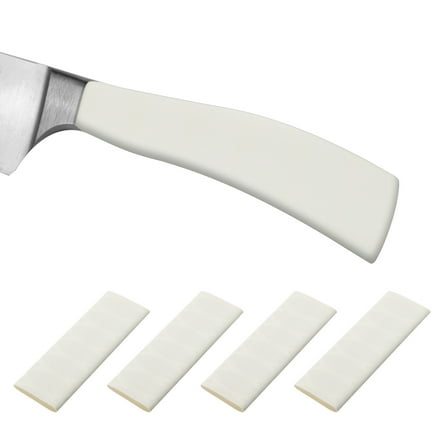 Uxcell Cutting Knife Handle Heat Shrink Sleeve 2.2"x4.9" Chef Cutter Non Slip Wrap, White Oval Pattern, 4 Pack