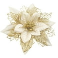 thumbnail image 2 of BKER Glitter Gold Onion Christmas Decoration Flower Gold And Silver Red Three Layer Plastic Artificial Flower Christmas Tree Decoration Octagon Christmas Flower, 2 of 5