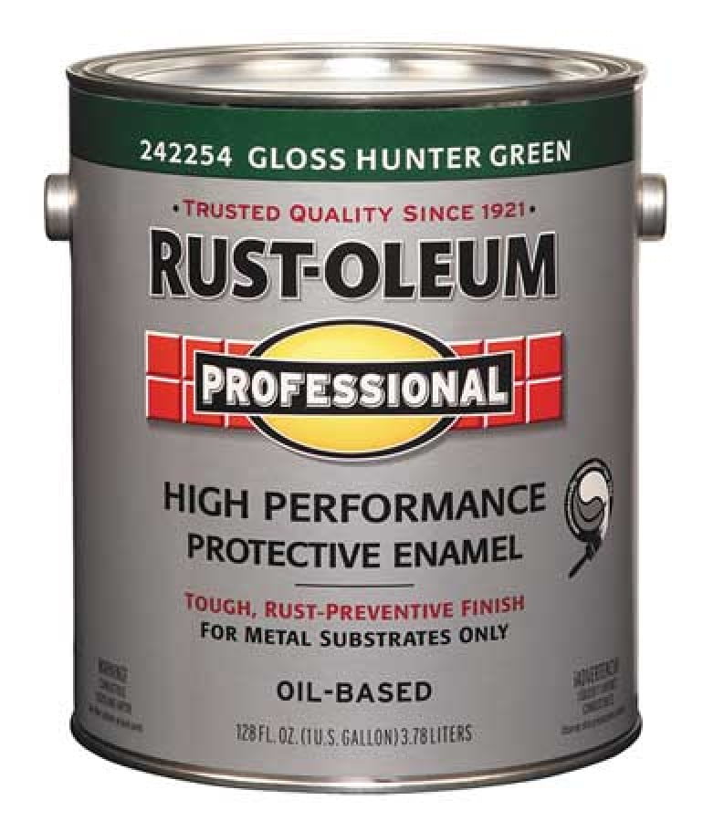 Rust Oleum 242254 Interior Exterior Paint Glossy Oil Base Hunter Green 1 Gal Com - Rustoleum Oil Based Paint Gallon Colors
