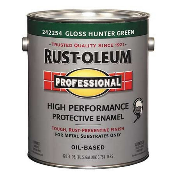 RUSTOLEUM 242254 Interior/Exterior Paint, Glossy, Oil Base, Hunter
