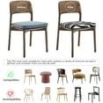 thumbnail image 4 of Seat Covers for Dining Room Chairsset of Set of 6, Black White Zebra Stripe Stretch Chair Seat Covers Cushion Slipcovers for Kitchen Office, 4 of 6