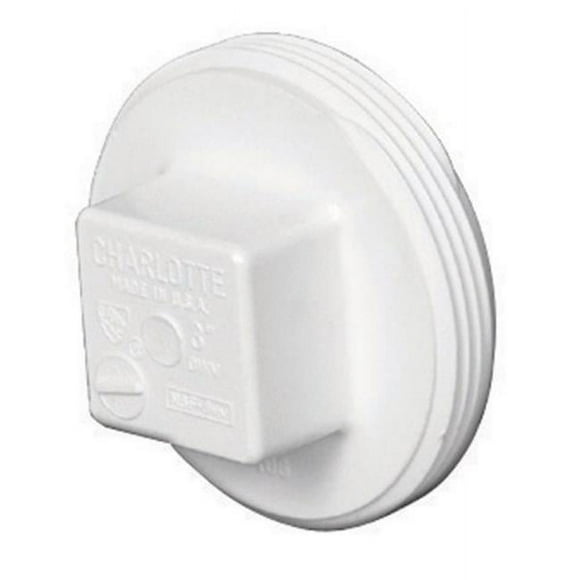 Schedule 40 DWV Pipe Plug, PVC, 4 In. MPT - PVC 00106 1200HA