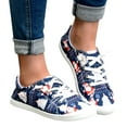 thumbnail image 3 of NOKIO Canvas Tennis Shoes for Women Low Top Casual Christmas Print Sneakers for Women Lace Up Fashion Comfortable Walking Shoes Fashion Soft Sole Non Slip Casual Shoes, 3 of 7
