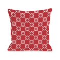 thumbnail image 1 of Bella Casa 72216PL16 Un 16 x 16 Po Ceciles Cercles Oreiller&44; Coquelicot Rouge, 1 of 1