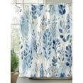 thumbnail image 2 of Fsddascl Blue Botanical Shower Curtain Set - 36" x 78" Washable Bathtub Curtain with 12 Hooks, Pastoral Spring Summer Leaf Waterproof Fabric Stall Shower Curtains for Bathroom/Bathtub Décor, 2 of 6