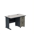 thumbnail image 1 of Series A 48W Desk with Drawers in White and Slate - Engineered Wood, 1 of 1