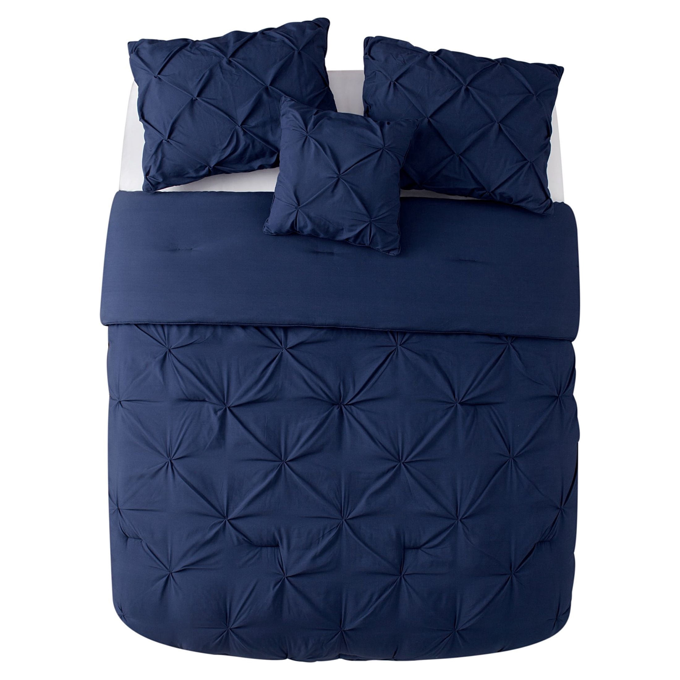 VCNY Home Carmen 4-Piece Navy Solid Comforter Set, King, Adult, Unisex