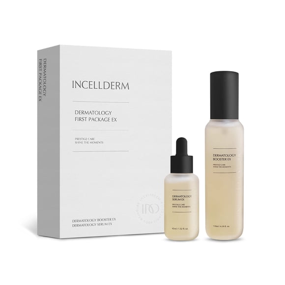 Riman Incellderm Dermatology First Package EX - Booster de 130 ml y Sérum de 45 ml | Set de Booster y Sérum Hidratante | Agua de Hoja Giant BYoungPool | De origen botánico y sin crueldad animal