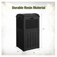 thumbnail image 6 of WDZS 33 Gallon Outdoor Trash Can with Dual Lid, Heavy Duty Waterproof Resin Garbage Bins Outside, Hideaway Waste Bins for Patio, Outside Pool, Backyard and Deck (1, Black), 6 of 7
