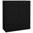 thumbnail image 1 of vidaXL Armoire de Bureau Noire 90x40x102 cm Acier, 1 of 5
