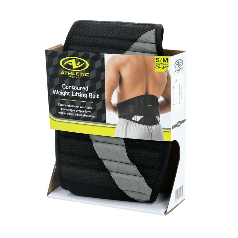 Athletic Works Weightlifting Belt, S/M, Ideal for Male Waist Athletic Works Weightlifting Belt, S/M, Ideal for Male Waist