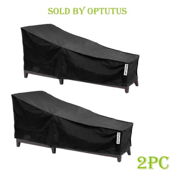 OPTUTUS Outdoor Chaise Lounge Covers Waterproof ,2 Pack Patio Furniture Pool Lounge Chair Cover 83 x 32 x 30 inch