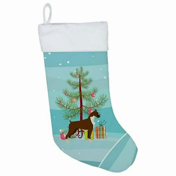 Boxer Christmas Tree Christmas Stocking