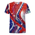 thumbnail image 4 of Camisas de Mujer Casual Impreso Cuello Redondo Manga Corta, Camisa Casual para Uso Diario Y de Fiesta, 4 of 4