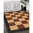 thumbnail image 3 of Ahgly Company Machine Washable Indoor Rectangle Abstract Bakers Brown Area Rugs, 8' x 10', 3 of 7