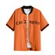 thumbnail image 1 of Camisa Hombre Nueva camisa suelta con botones y cuello de béisbol para hombre, camisa informal de talla grande a la moda, chaqueta (Orange, S), 1 of 4