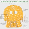 thumbnail image 3 of Funda para carrito de compras para bebé niña y niño | Funda para silla alta resistente al agua con bolsillo y funda para teléfono | Funda para carrito de bebé de género neutro | Funda acolchada para c, 3 of 5