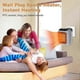 thumbnail image 4 of Portable Ceramic Heater 800W with Remote, 12H Timer, 2 Heat Settings, LED Display, Electric Space Heater for Home & Office, 4 of 5