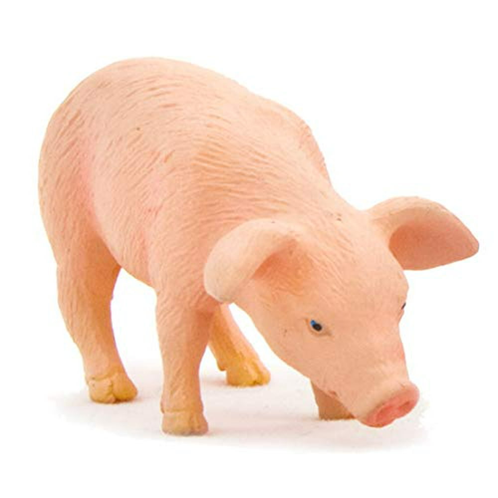 MOJO Pig Grazing Realistic Farm Animal Hand Painted Toy Figurine