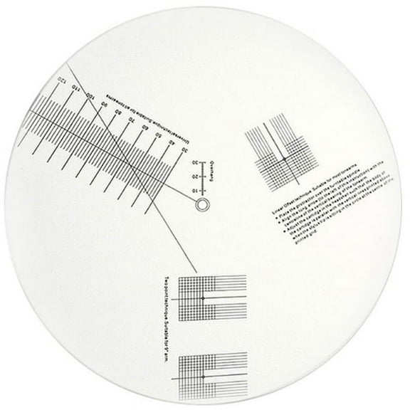 Anti-Sliding LP Vinyl Record Pickup Calibration Plate Distance Gauge Protractor Adjustment Tool Ruler for Turntable,1 * LP Vinyl Pickup Calibration,white