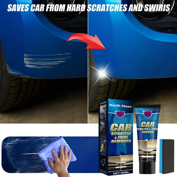 Xihbxyly Crema Reparadora de Rayones para Auto, Elimina Remolinos y Rayones, Restaura El Brillo de La Pintura, Fácil Aplicación, Mantenimiento Del Auto, Funciona En Cualquier Color de Pintura, Set de