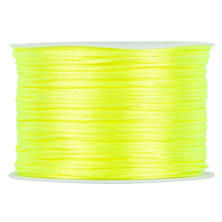 West Coast Paracord - Satin Nylon Cord - Bracelets, Braiding, Dream  Catchers, Wrapping, Crafting – 1mm - Neon Yellow