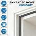 thumbnail image 5 of 39.4Ft x 3/8" Weather Stripping Door Seal, Silicone Self-Adhesive Door Frame Seal Strip for 3/16"-1/4" Doors Window Frame Gap Filler, Black, 5 of 6