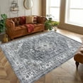 thumbnail image 4 of FairOnly 8' x 10' Area Rugs,Machine Washable Printd Rugs for Living Room Bedroom Kitchen Home Decor, Non Slip TPR Back Floor Carpet,Gray, 4 of 7