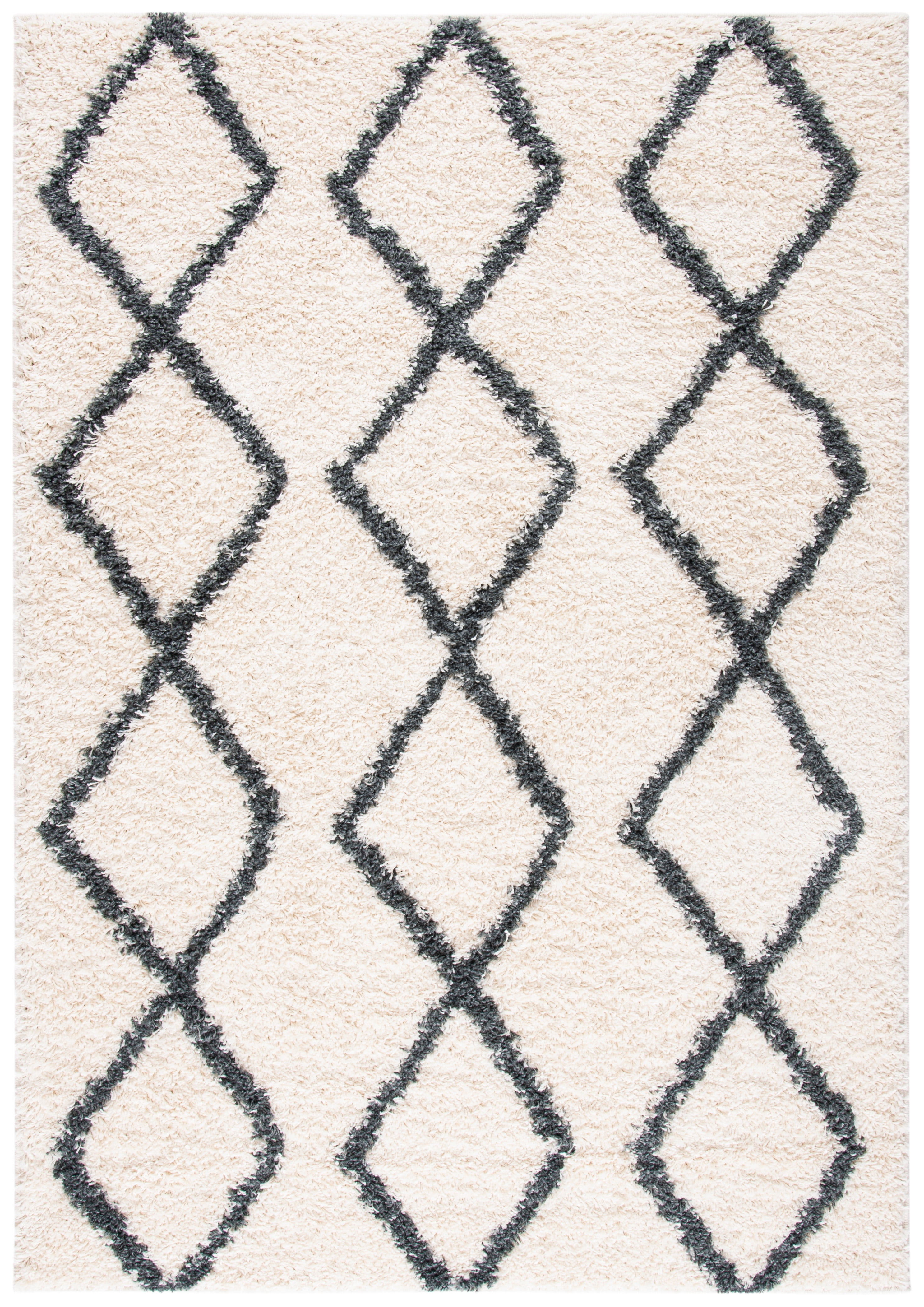 SAFAVIEH Venus Shag VNS682B Ivory / Dark Grey Rug